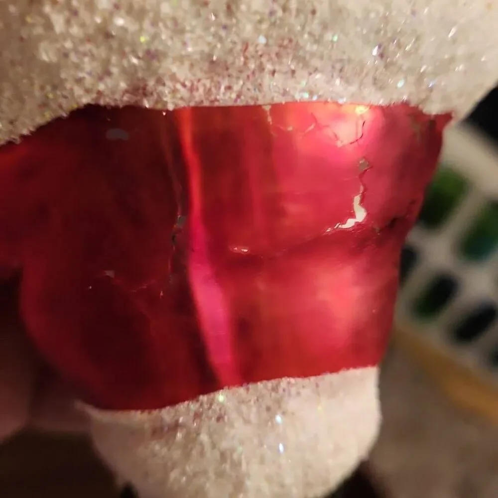 Glass Santa Ornament